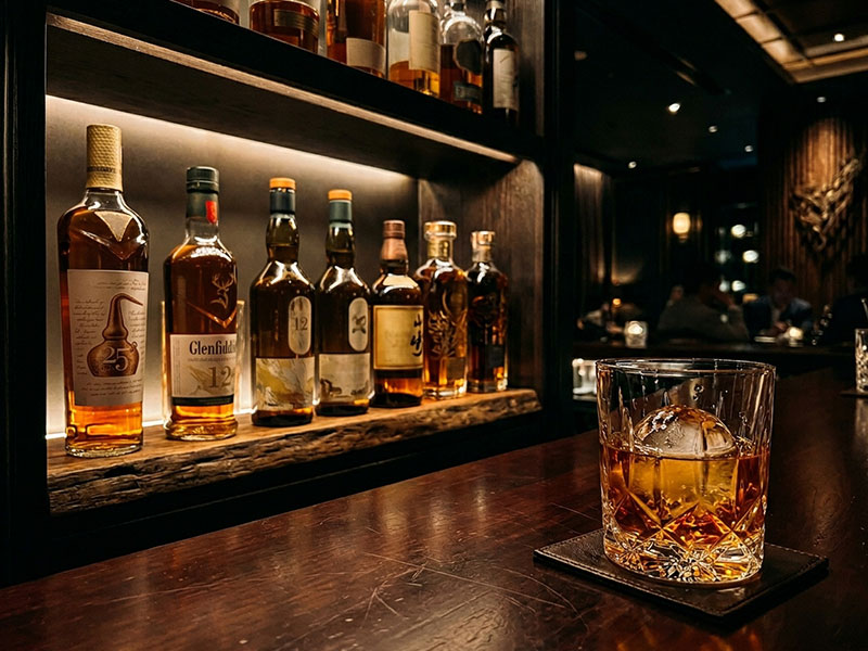 Premium spirits and whisky at 7Dragon Bar & Lounge Dubai